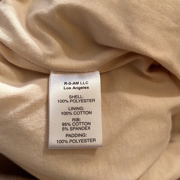 ROAM Fuzzy Pullover Faux Shearling Hoodie Half Zip Size Medium in Nude - Picture 8 of 9